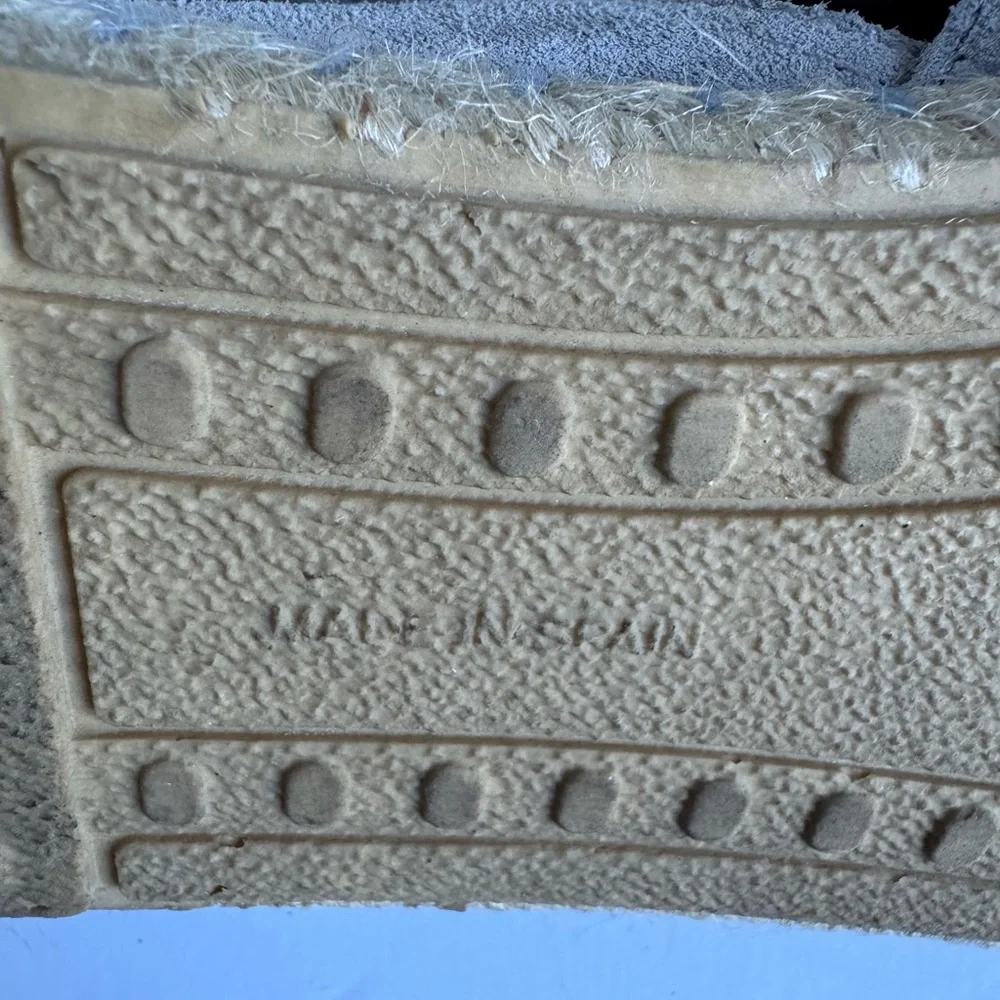 Verbenas Carmen Womens 42 EU Shoes Gray Suede Leather Espadrille Flat Sandals - Picture 12 of 12